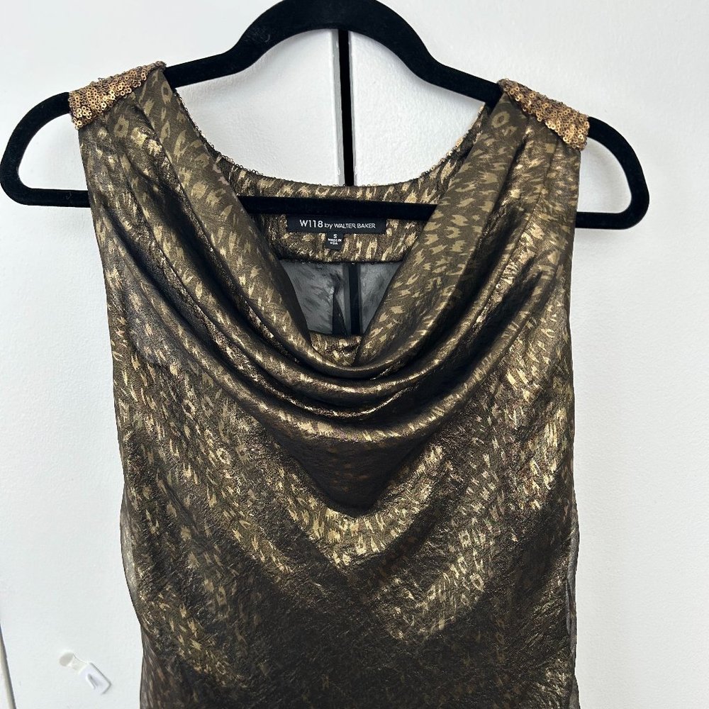 Dressy gold sleeveless top